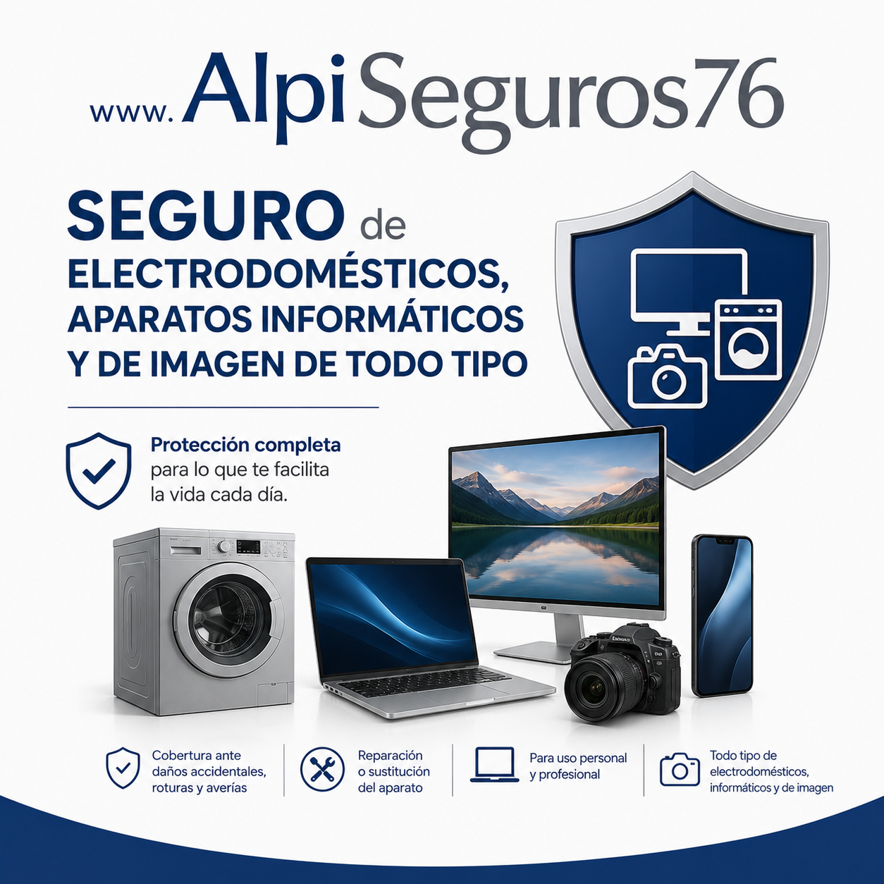Seguro para electrodomésticos y cámaras de todo tipo